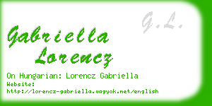 gabriella lorencz business card